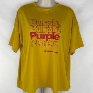 Purple Purple Purple Graphic Front T-Shirt